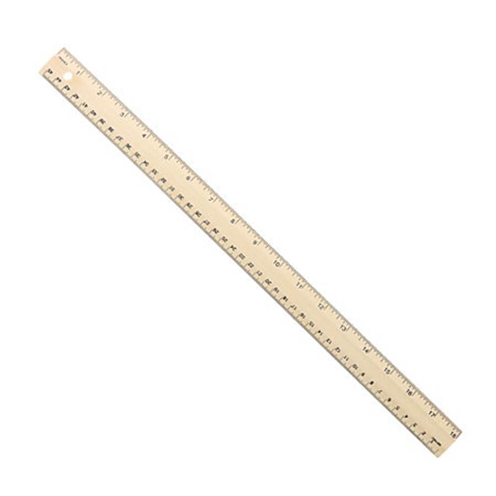 Art Alternatives, Wooden, Ruler, Metal Edge, 18"